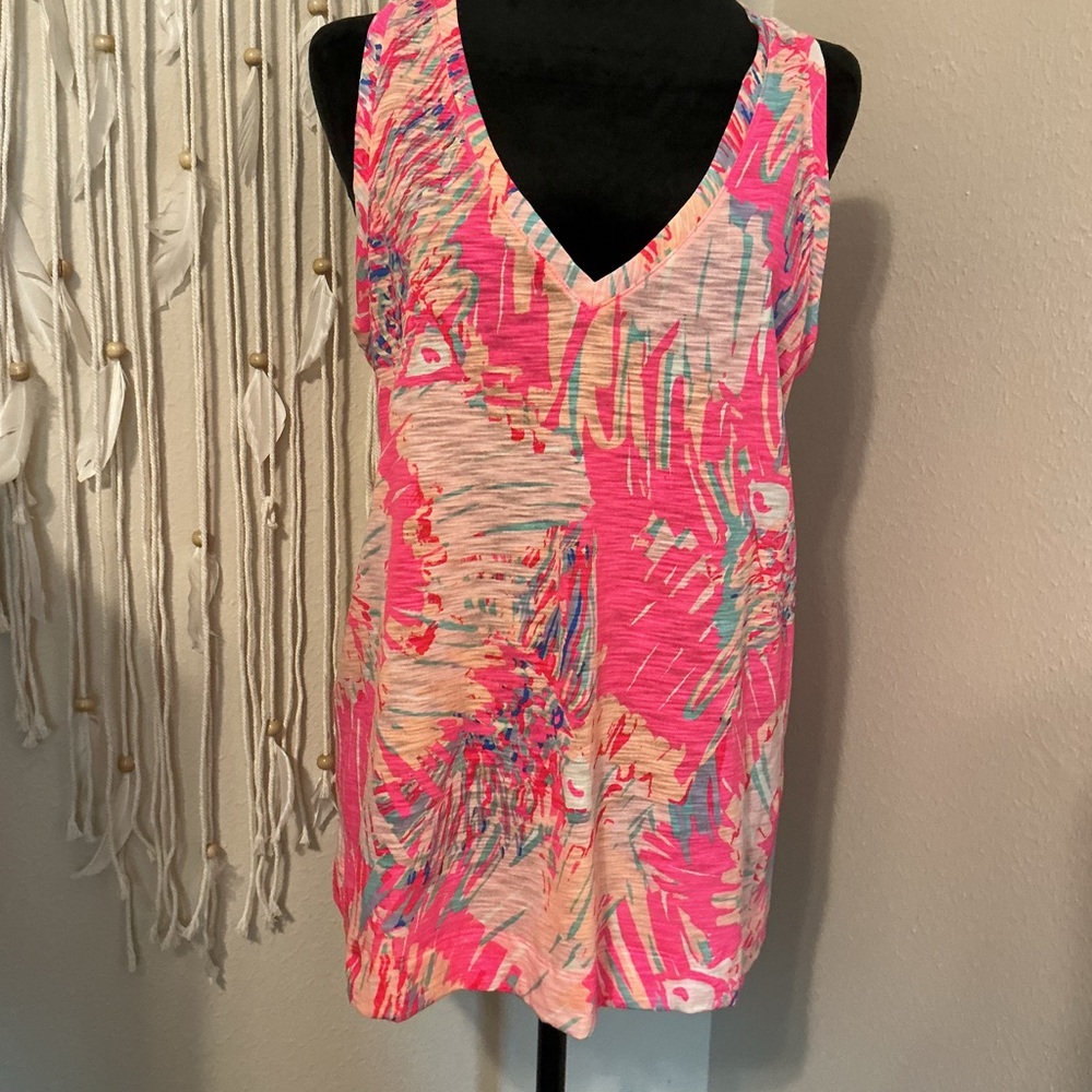 Lilly Pulitzer Pink and Blue Tank Top